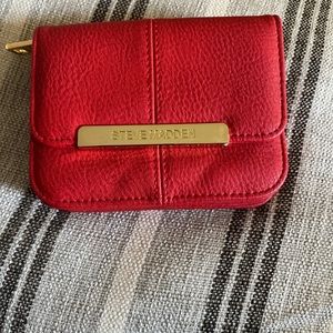 Red Steve Madden small wallet